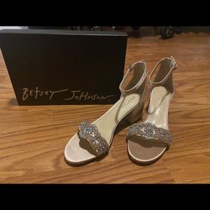 Brand new Betsey Johnson heels. Champagne, size 8!